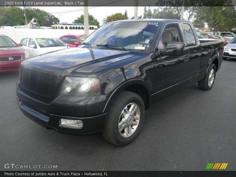Black / Tan 2005 Ford F150 Lariat SuperCab