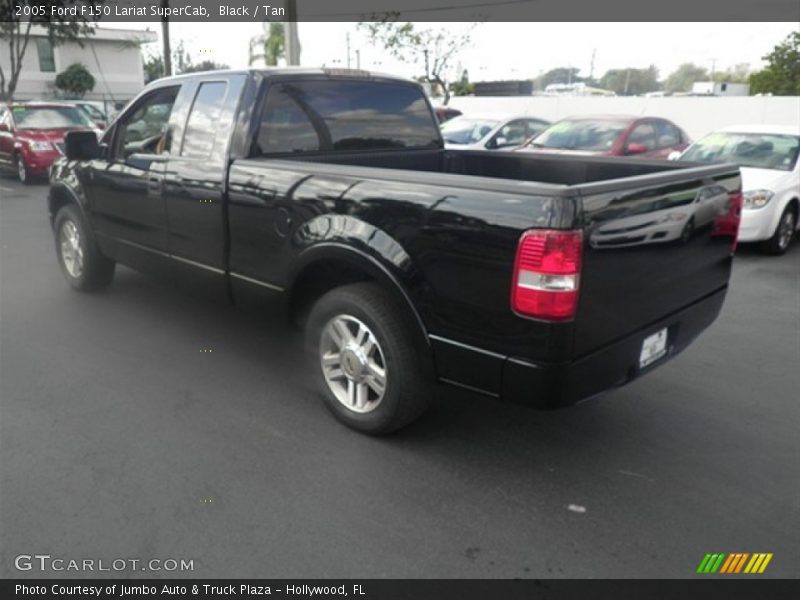 Black / Tan 2005 Ford F150 Lariat SuperCab