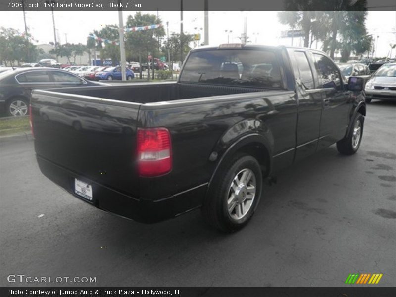Black / Tan 2005 Ford F150 Lariat SuperCab