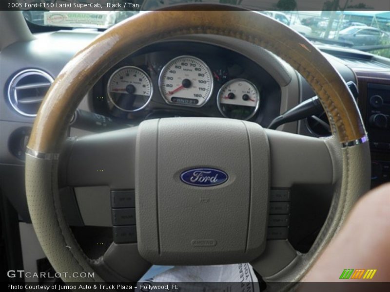 Black / Tan 2005 Ford F150 Lariat SuperCab