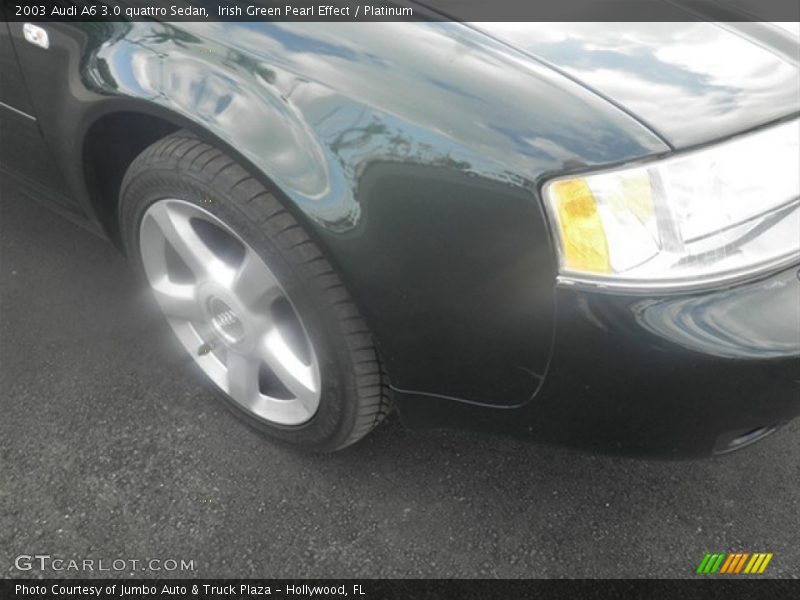 Irish Green Pearl Effect / Platinum 2003 Audi A6 3.0 quattro Sedan
