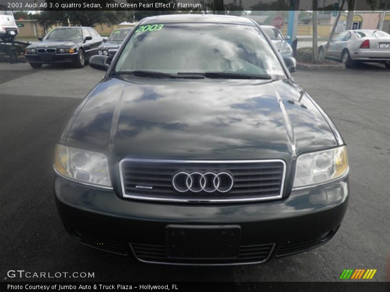 Irish Green Pearl Effect / Platinum 2003 Audi A6 3.0 quattro Sedan