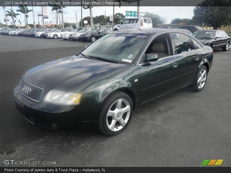 Irish Green Pearl Effect / Platinum 2003 Audi A6 3.0 quattro Sedan