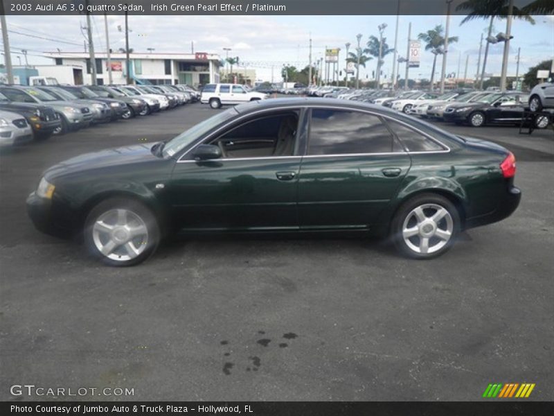 Irish Green Pearl Effect / Platinum 2003 Audi A6 3.0 quattro Sedan