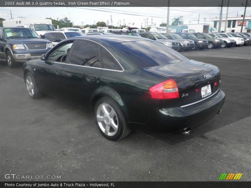 Irish Green Pearl Effect / Platinum 2003 Audi A6 3.0 quattro Sedan