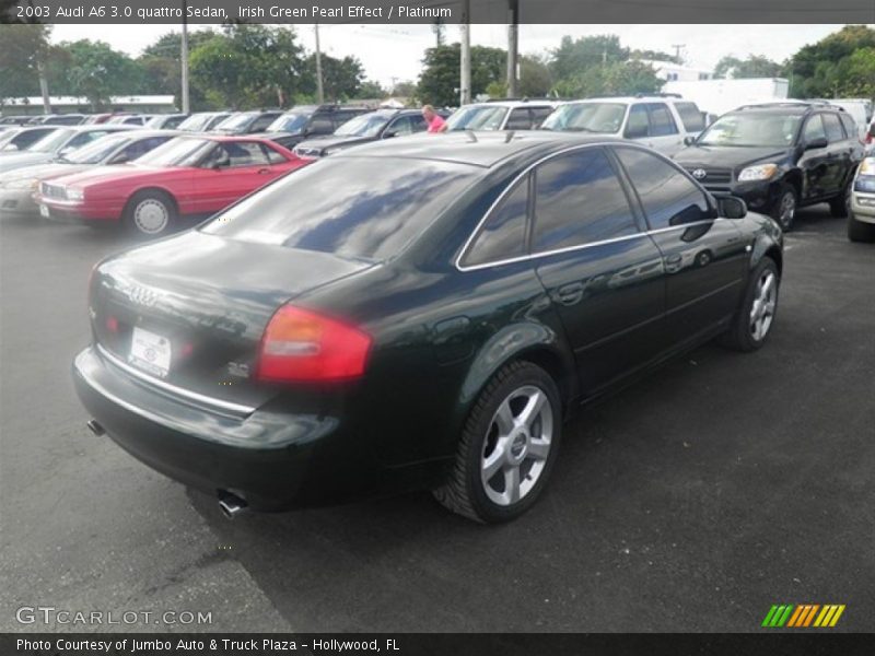 Irish Green Pearl Effect / Platinum 2003 Audi A6 3.0 quattro Sedan