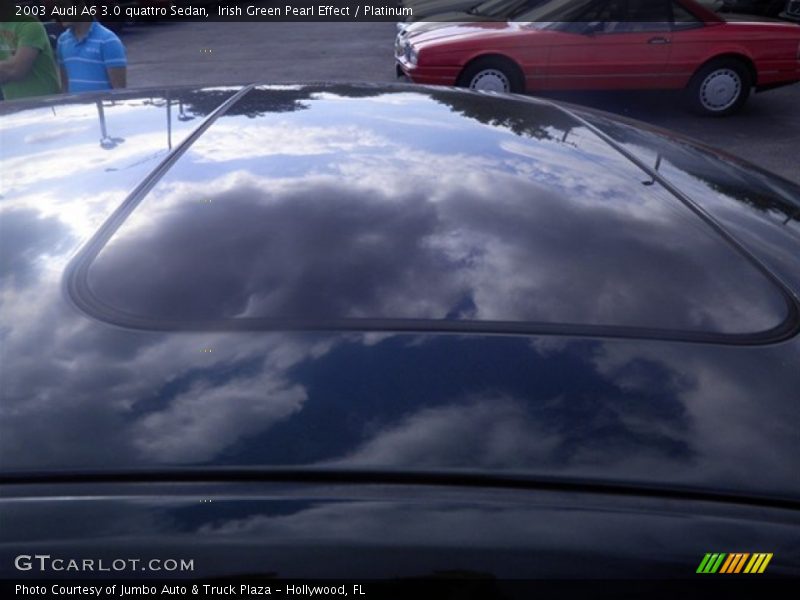 Irish Green Pearl Effect / Platinum 2003 Audi A6 3.0 quattro Sedan