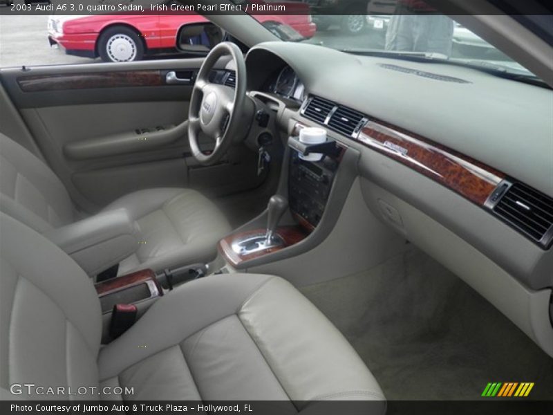 Irish Green Pearl Effect / Platinum 2003 Audi A6 3.0 quattro Sedan