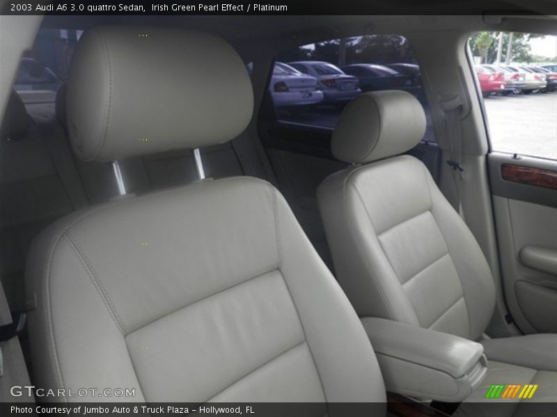 Irish Green Pearl Effect / Platinum 2003 Audi A6 3.0 quattro Sedan