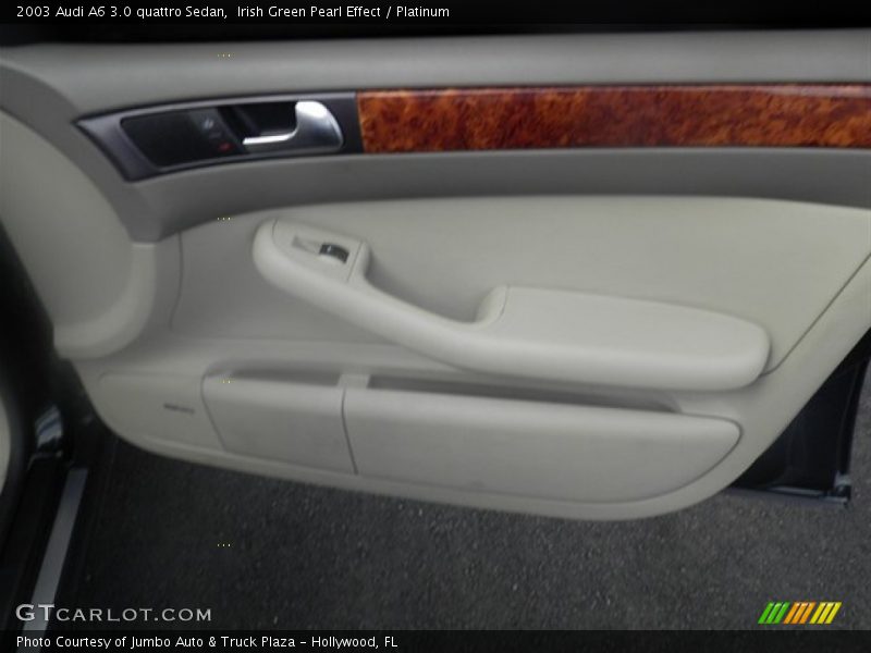 Irish Green Pearl Effect / Platinum 2003 Audi A6 3.0 quattro Sedan