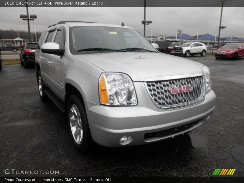 Pure Silver Metallic / Ebony 2010 GMC Yukon SLT 4x4