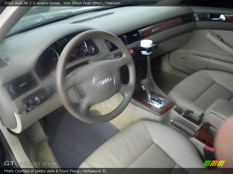 Irish Green Pearl Effect / Platinum 2003 Audi A6 3.0 quattro Sedan