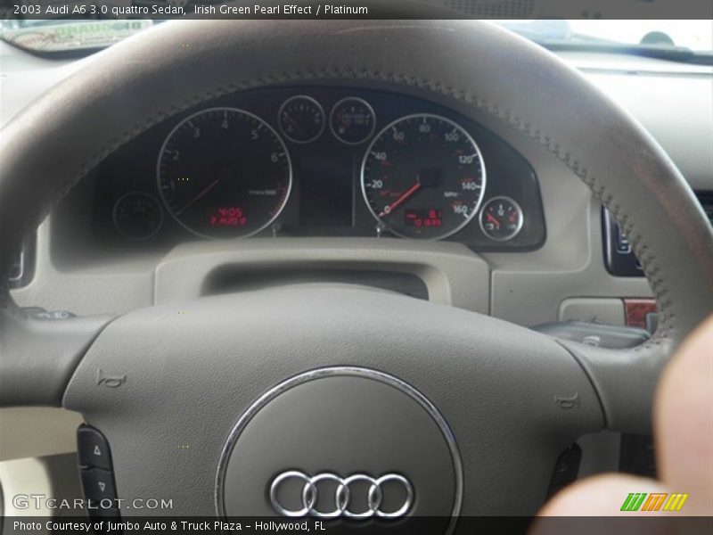 Irish Green Pearl Effect / Platinum 2003 Audi A6 3.0 quattro Sedan
