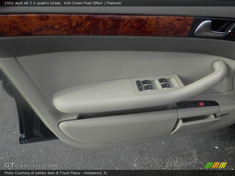 Irish Green Pearl Effect / Platinum 2003 Audi A6 3.0 quattro Sedan