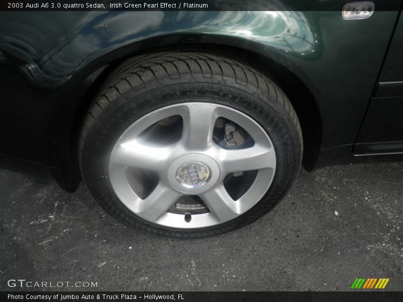 Irish Green Pearl Effect / Platinum 2003 Audi A6 3.0 quattro Sedan