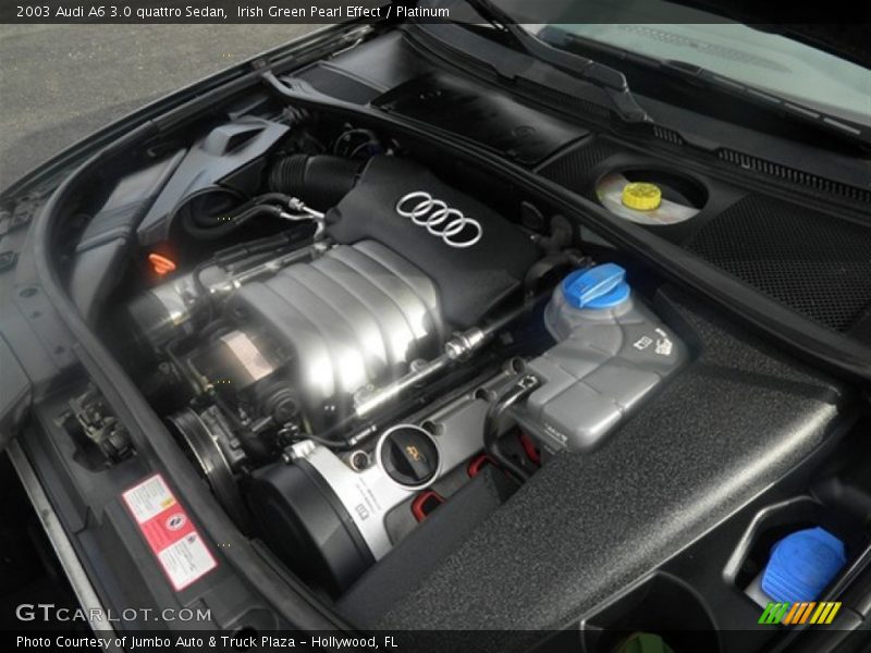 Irish Green Pearl Effect / Platinum 2003 Audi A6 3.0 quattro Sedan