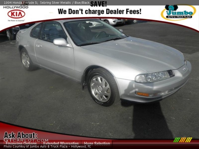 Sebring Silver Metallic / Blue/Black 1994 Honda Prelude Si