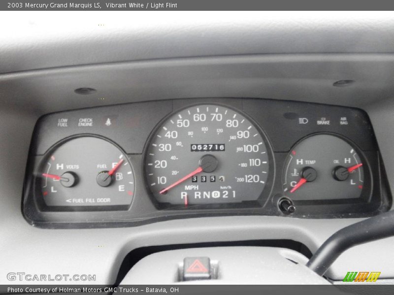 Vibrant White / Light Flint 2003 Mercury Grand Marquis LS
