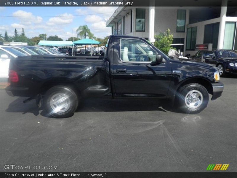 Black / Medium Graphite Grey 2003 Ford F150 XL Regular Cab Flareside