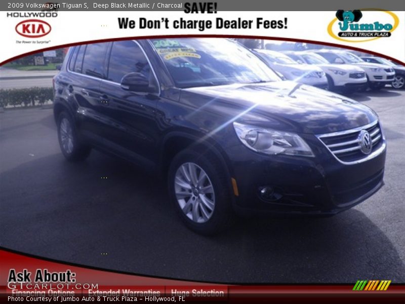 Deep Black Metallic / Charcoal 2009 Volkswagen Tiguan S