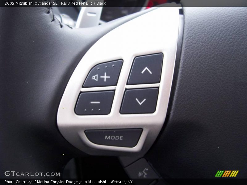 Rally Red Metallic / Black 2009 Mitsubishi Outlander SE