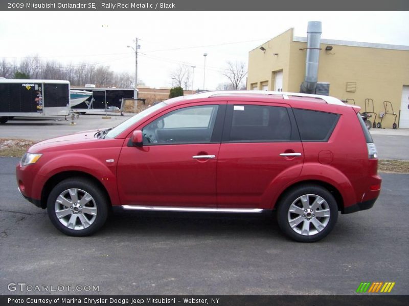 Rally Red Metallic / Black 2009 Mitsubishi Outlander SE