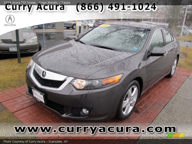 Grigio Metallic / Taupe 2009 Acura TSX Sedan