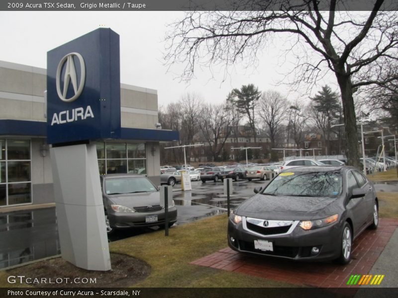 Grigio Metallic / Taupe 2009 Acura TSX Sedan
