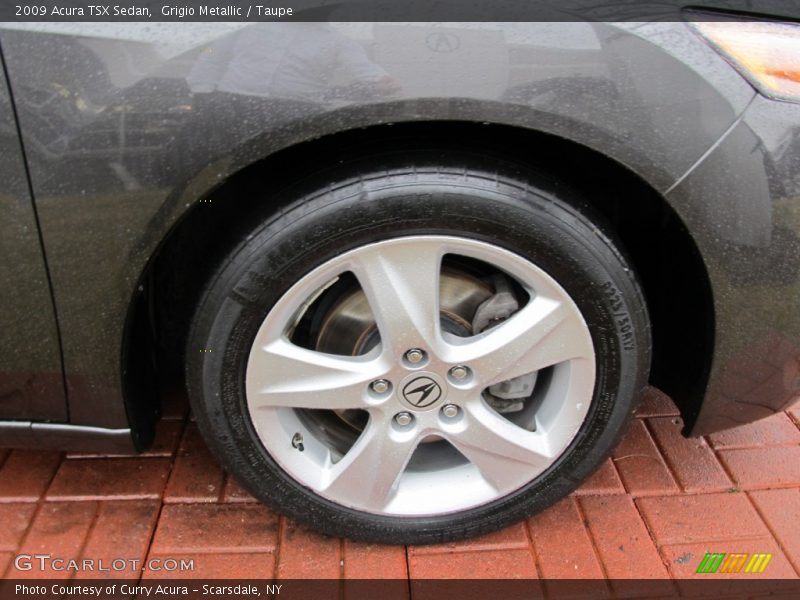 Grigio Metallic / Taupe 2009 Acura TSX Sedan