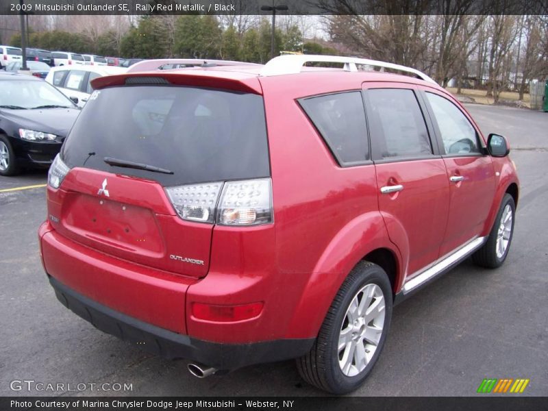 Rally Red Metallic / Black 2009 Mitsubishi Outlander SE