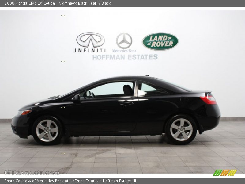 Nighthawk Black Pearl / Black 2008 Honda Civic EX Coupe