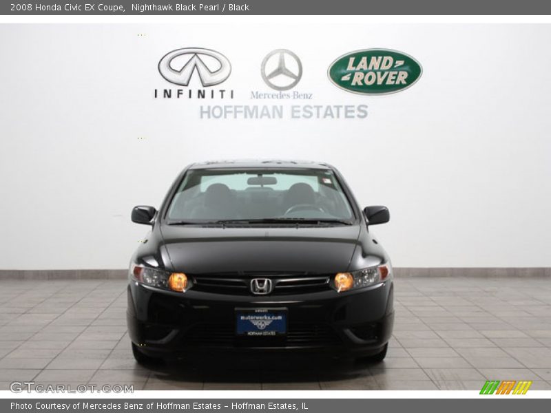 Nighthawk Black Pearl / Black 2008 Honda Civic EX Coupe