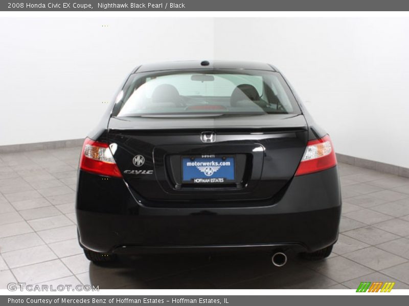 Nighthawk Black Pearl / Black 2008 Honda Civic EX Coupe
