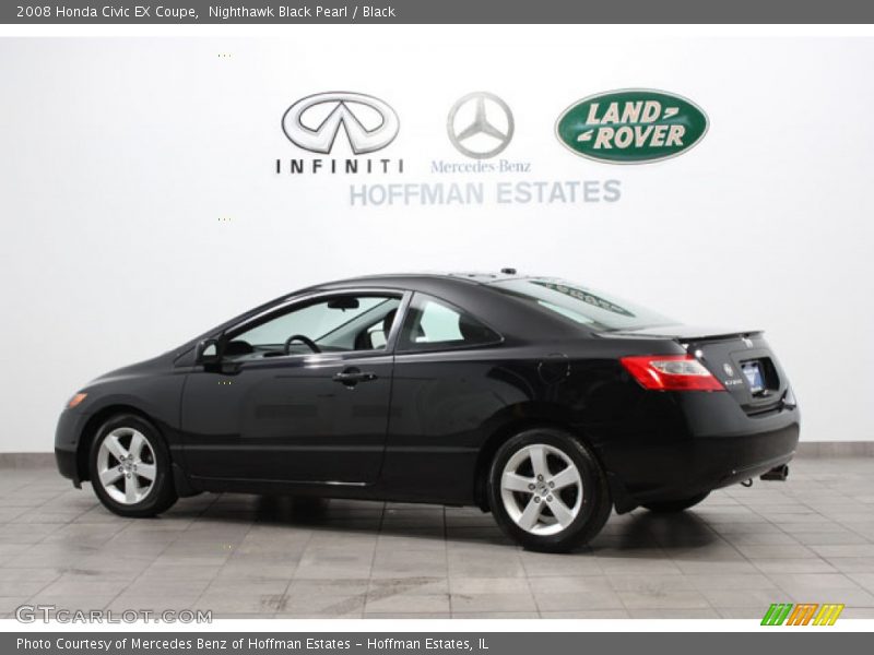 Nighthawk Black Pearl / Black 2008 Honda Civic EX Coupe