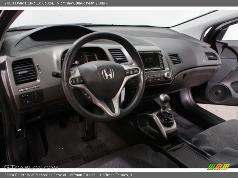 Nighthawk Black Pearl / Black 2008 Honda Civic EX Coupe