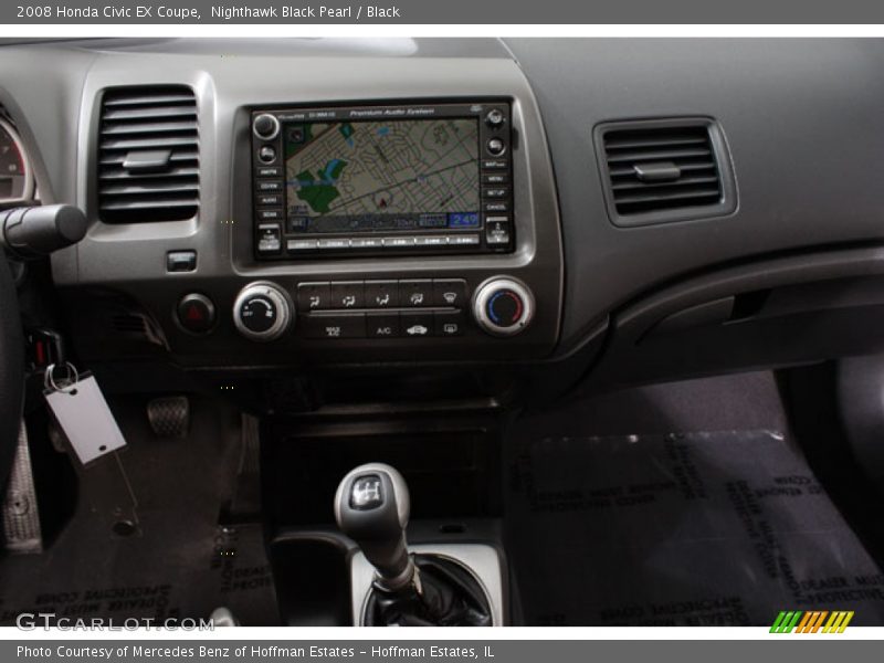 Nighthawk Black Pearl / Black 2008 Honda Civic EX Coupe