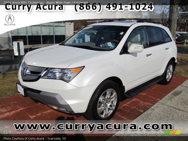 Aspen White Pearl / Parchment 2009 Acura MDX Technology