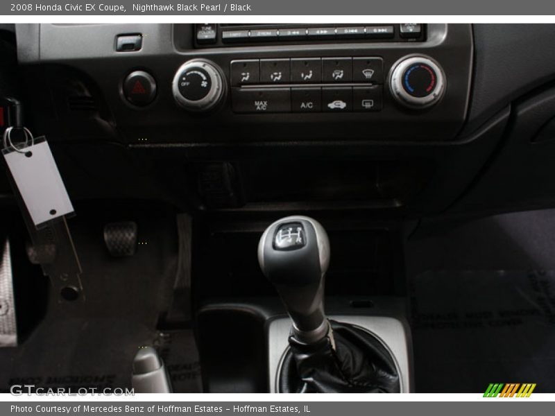 Nighthawk Black Pearl / Black 2008 Honda Civic EX Coupe