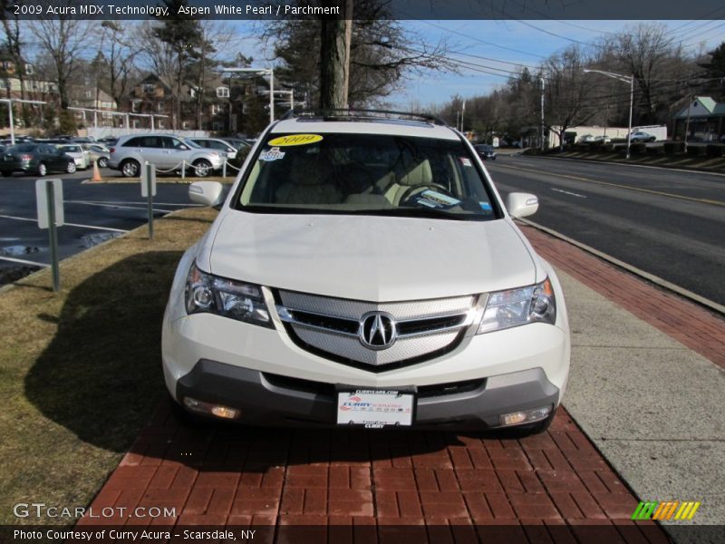 Aspen White Pearl / Parchment 2009 Acura MDX Technology