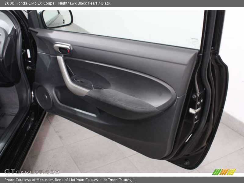 Nighthawk Black Pearl / Black 2008 Honda Civic EX Coupe