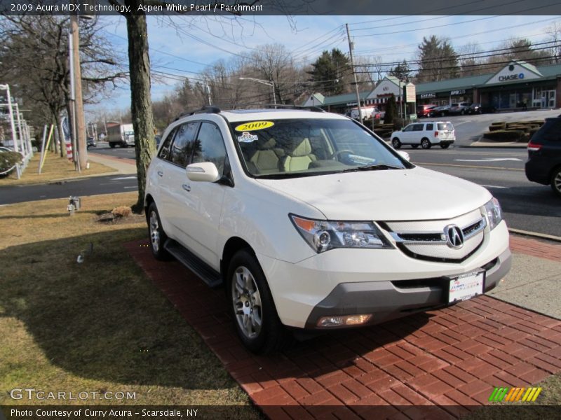 Aspen White Pearl / Parchment 2009 Acura MDX Technology