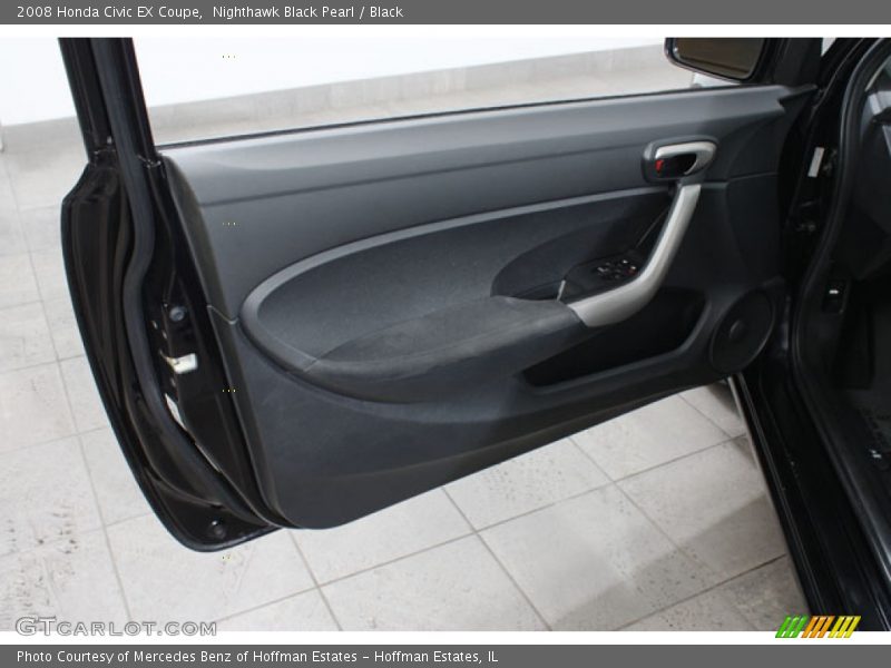 Nighthawk Black Pearl / Black 2008 Honda Civic EX Coupe