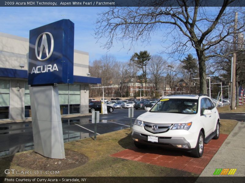 Aspen White Pearl / Parchment 2009 Acura MDX Technology