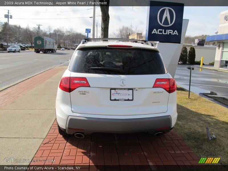 Aspen White Pearl / Parchment 2009 Acura MDX Technology