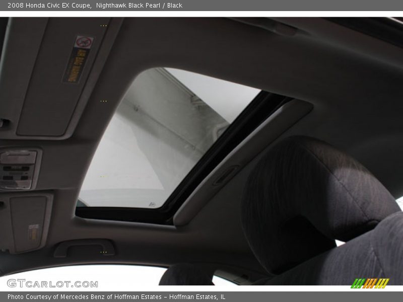 Nighthawk Black Pearl / Black 2008 Honda Civic EX Coupe