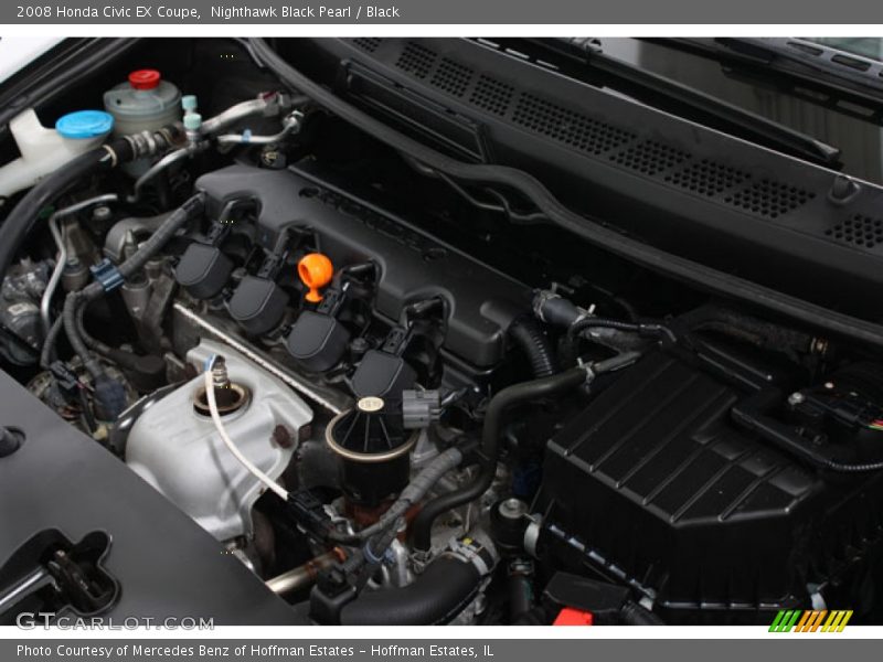 Nighthawk Black Pearl / Black 2008 Honda Civic EX Coupe