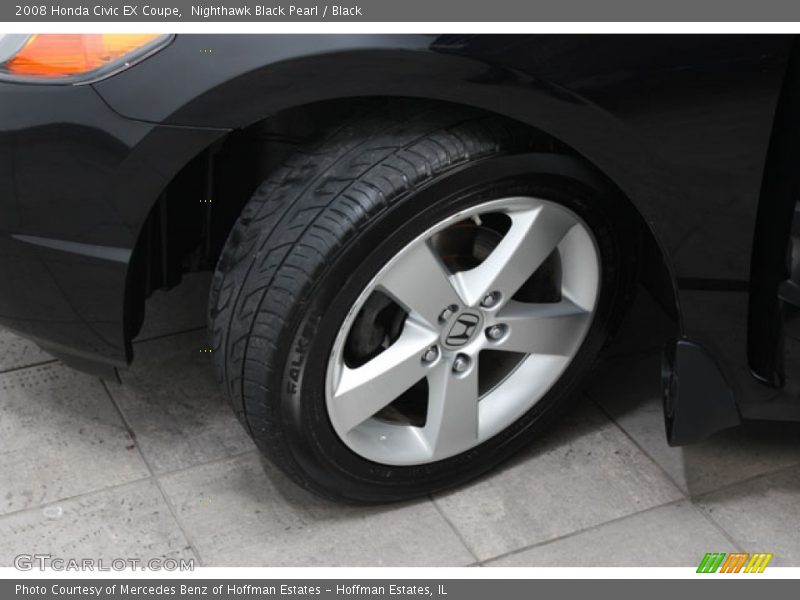 Nighthawk Black Pearl / Black 2008 Honda Civic EX Coupe