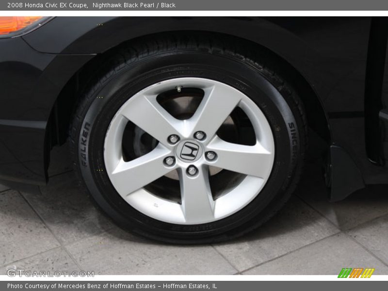 Nighthawk Black Pearl / Black 2008 Honda Civic EX Coupe