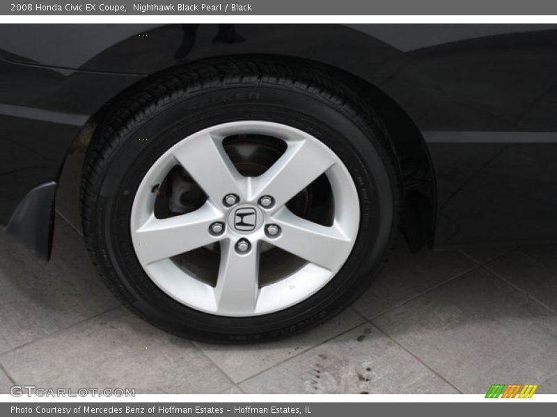 Nighthawk Black Pearl / Black 2008 Honda Civic EX Coupe