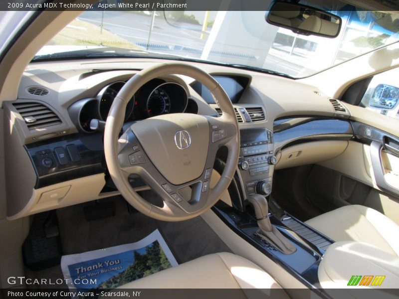 Aspen White Pearl / Parchment 2009 Acura MDX Technology